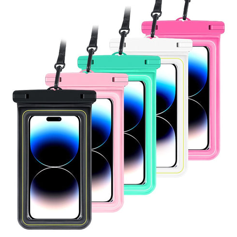 Floating mobile phone waterproof bag for swimming drifting outdoor beach camping water park